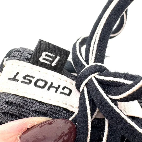 Brooks Ghost 13 Pale Pink & Dark Charcoal Grey Ombré Athletic Shoes - Picture 9 of 11